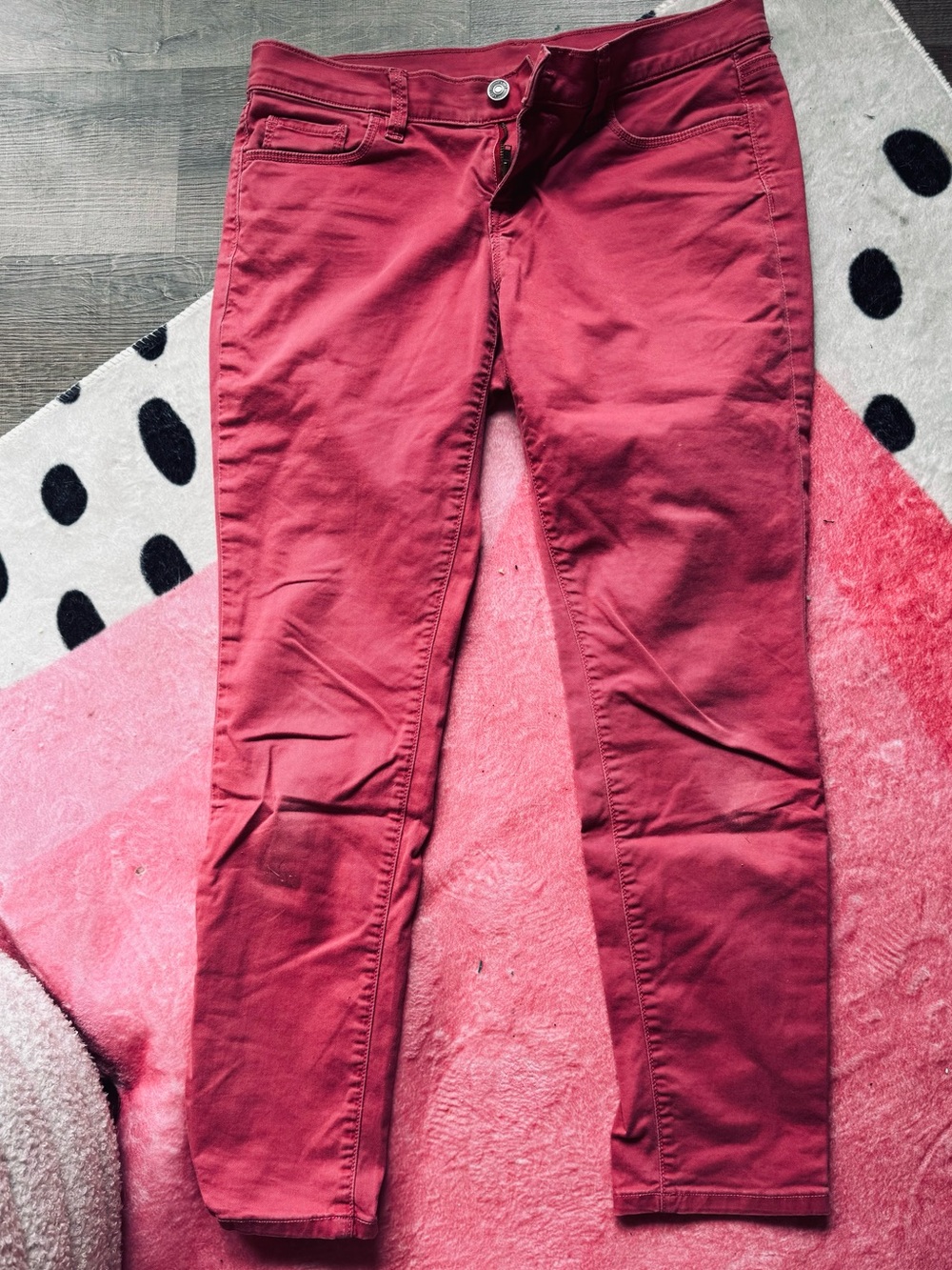 LOFT Skinny Jeans in Deep Raspberry